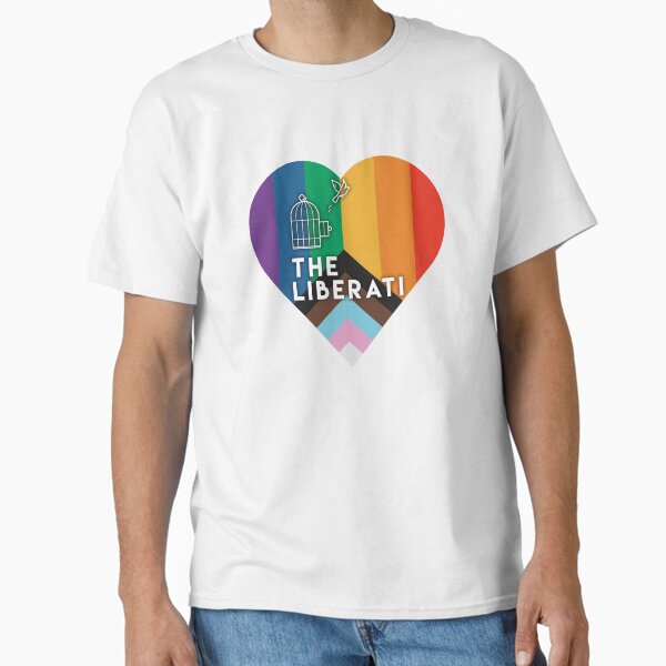 Item preview, The Liberati Logo Intersectional Pride Flag Heart designed and sold by The Liberati Store.