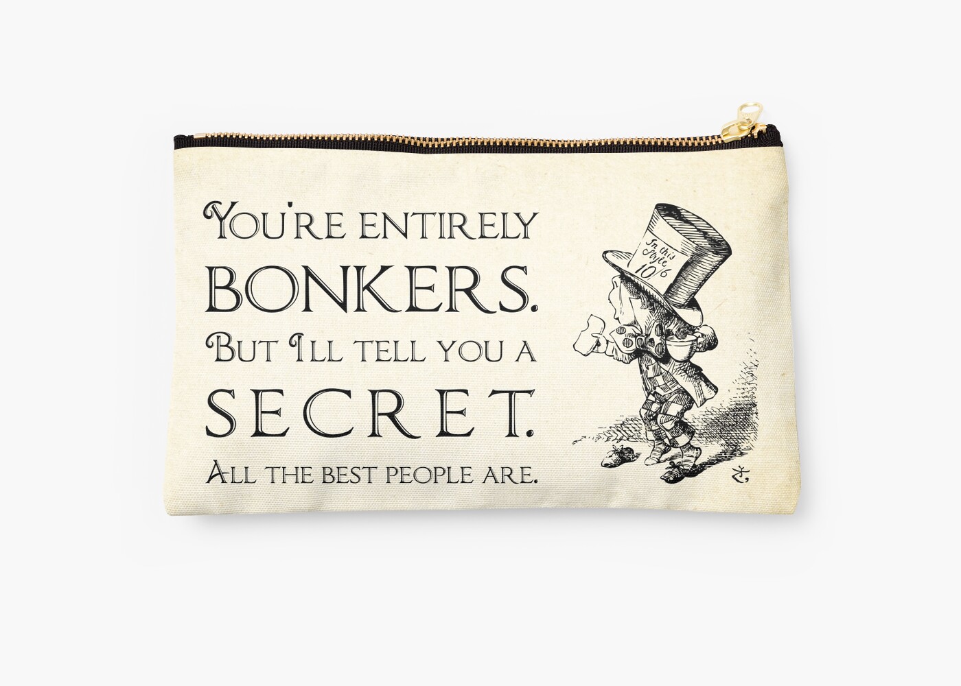"Alice in Wonderland Quote - You're Entirely Bonkers - Mad ...
