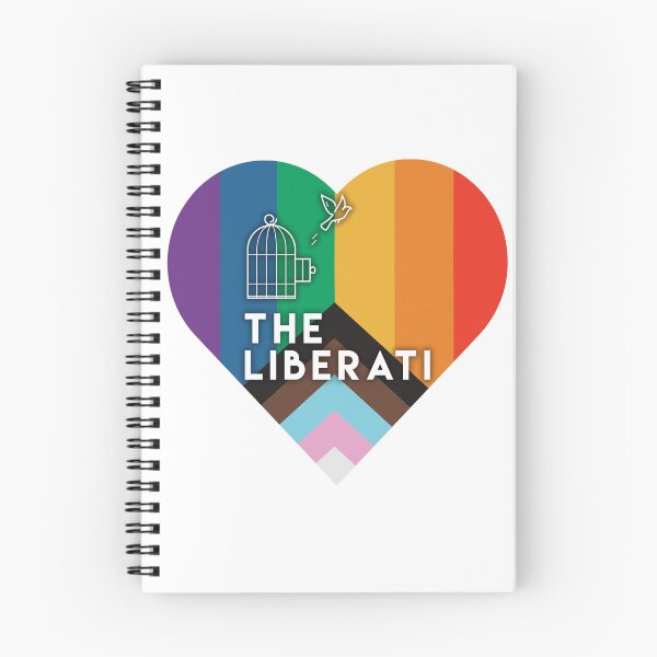 Item preview, The Liberati Logo Intersectional Pride Flag Heart designed and sold by The Liberati Store.