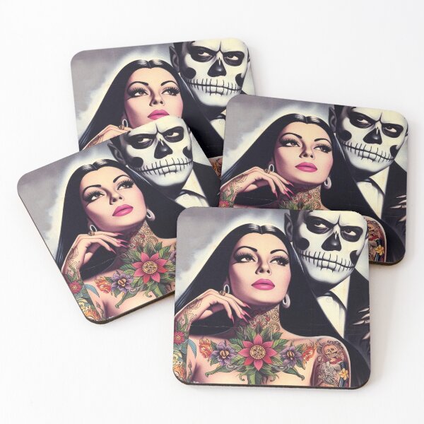 Item preview, Tattooed Goth Woman designed and sold by PulpVintage.
