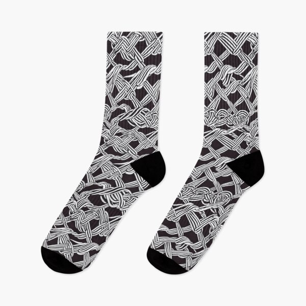 Item preview, Black and White Abstract Art - Modern Geometric Woven Pattern, Minimalist Monochrome Digital Print, Bold Graphic Decor designed and sold by Kybruno's Creations.