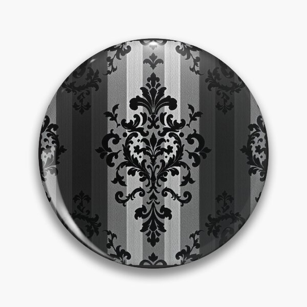 Item preview, Gray Striped Black Damask designed and sold by DesignsByPrnces.