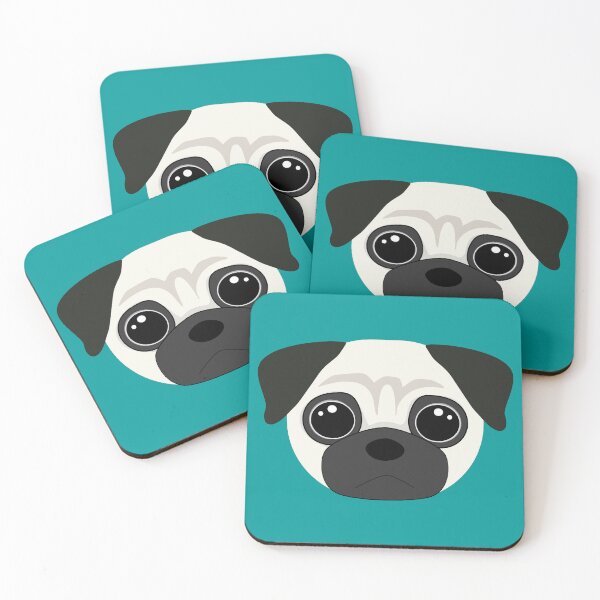 Item preview, Wrigley the Pug Dog (Head Only) - Cute designed and sold by MoePark.