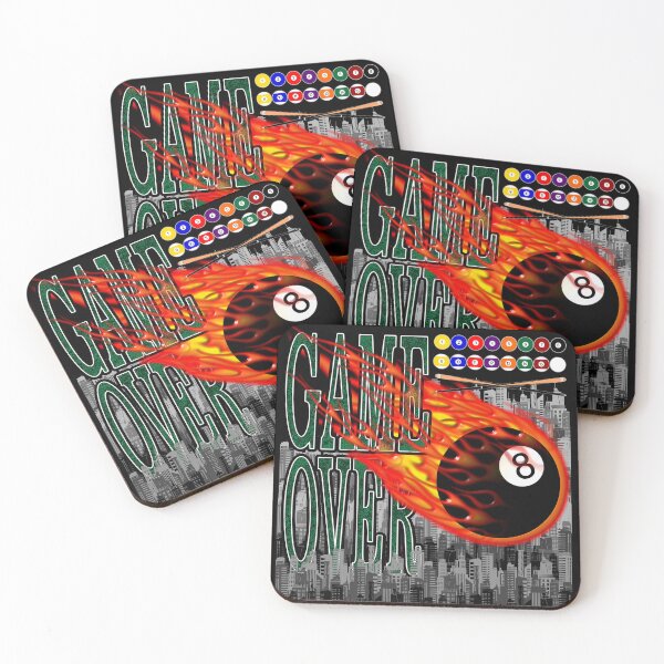 Item preview, Game Over - Flaming Eight Ball designed and sold by JVNS.