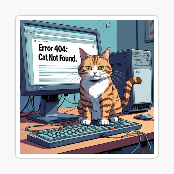 Item preview, Error 404: Cat Not Found designed and sold by BetheCatStore.