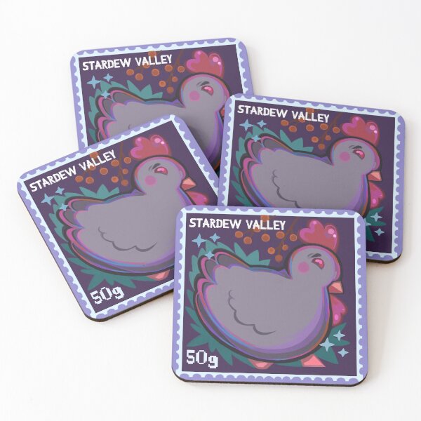Item preview, Void Hen / Chicken Chibi Stardew Valley Fanart Stamp designed and sold by Savi Singh.