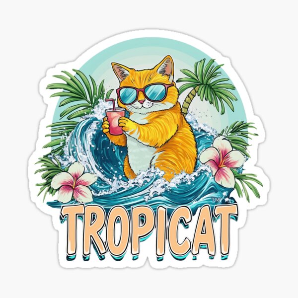 Artikel-Vorschau von TropiCat Tropisches Logo 2, designt und verkauft von TropiCatArt.