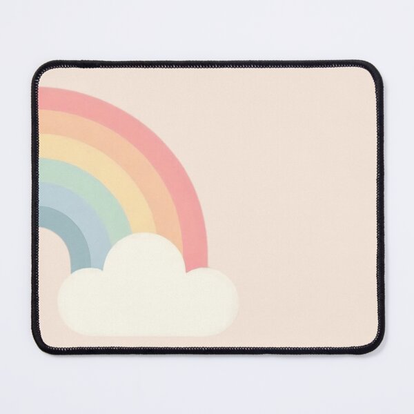 Item preview, Soft Pastel Rainbow with Clouds II – Minimal Kawaii Wall Art designed and sold by 123Rainbow.