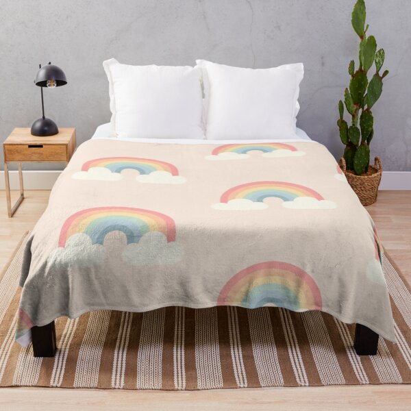Item preview, Soft Pastel Rainbow with Clouds II – Minimal Kawaii Wall Art designed and sold by 123Rainbow.