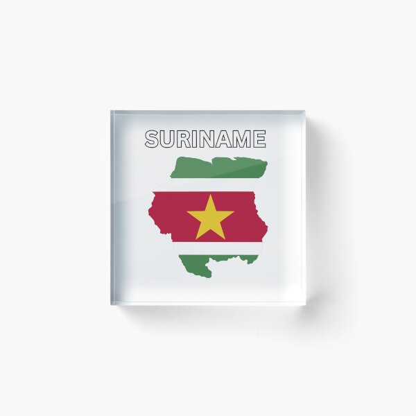 Item preview, Suriname flag map designed and sold by atomstartup.