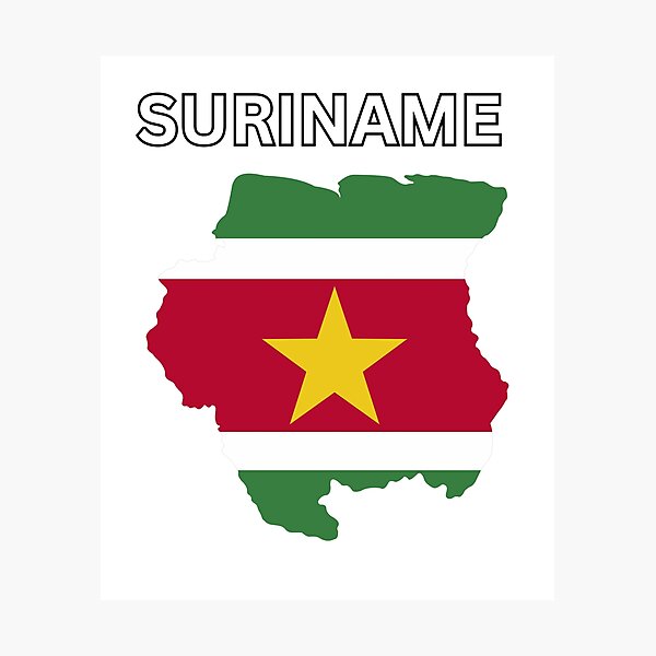 Item preview, Suriname flag map designed and sold by atomstartup.