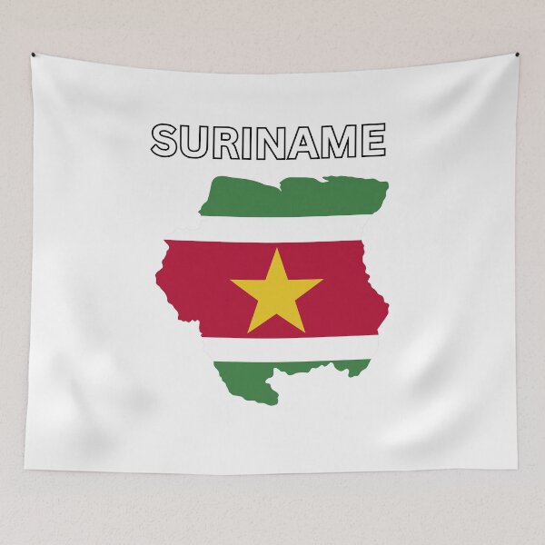 Item preview, Suriname flag map designed and sold by atomstartup.