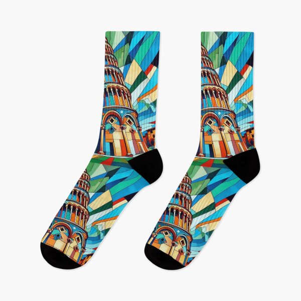 Item preview, Cathedral and Leaning Tower of Pisa, Cubist Style designed and sold by Gaborai.