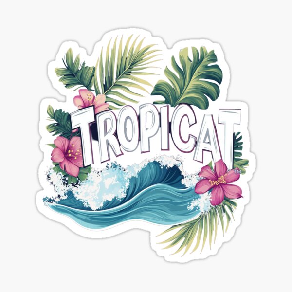 Item preview, TropiCat Tropical Logo 3 designed and sold by TropiCatArt.