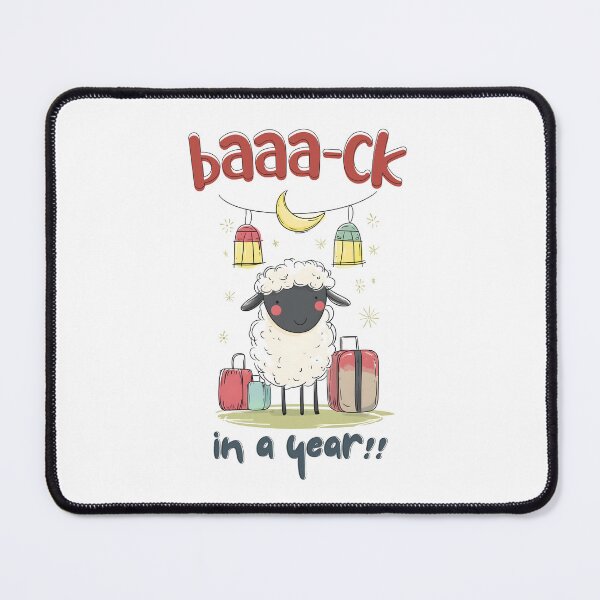 Item preview, Eid Sheep on Sabbatical | Baaa-ck in a Year! Crescent Moon, Lanterns & Luggage designed and sold by FUNqoosh.