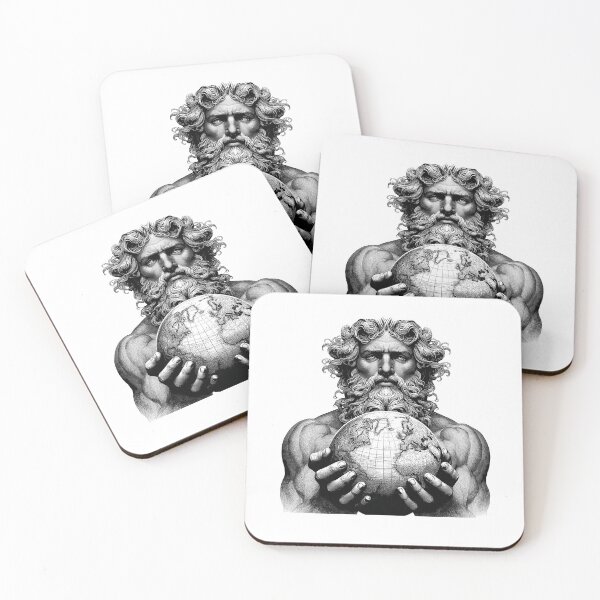 Item preview, Portrait of Atlas Holding the Earth designed and sold by NTGUILTY.