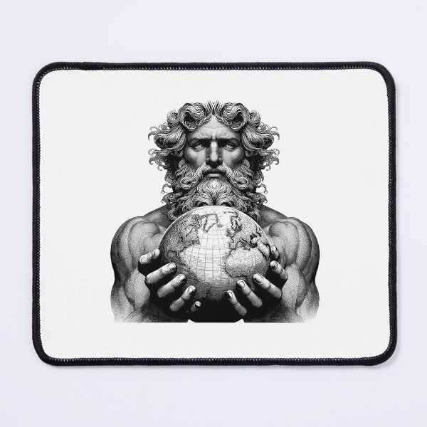 Item preview, Portrait of Atlas Holding the Earth designed and sold by NTGUILTY.