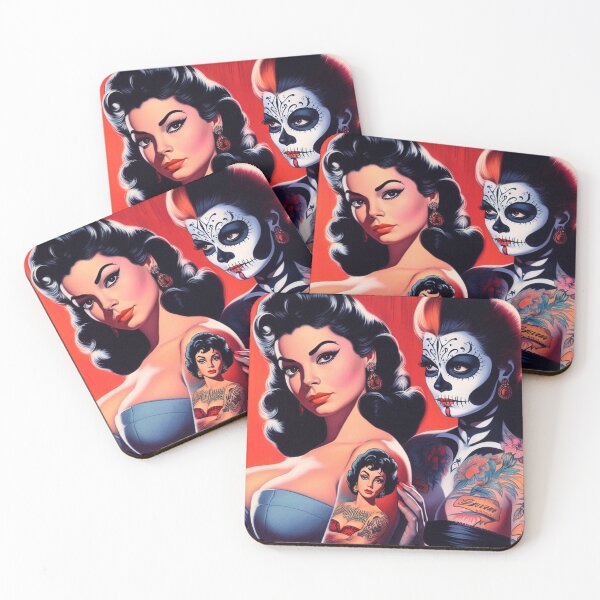 Item preview, Retro Tattoo Girls designed and sold by PulpVintage.