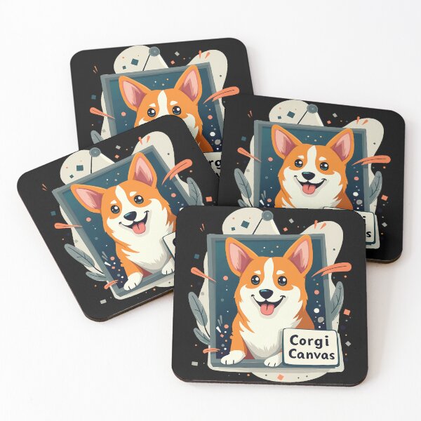 Item preview, Digital Art Curator Corgi – Corgi Canvas Contemporary Creativity designed and sold by zoughlal.