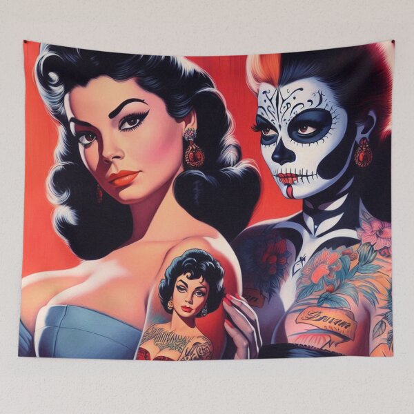 Item preview, Retro Tattoo Girls designed and sold by PulpVintage.