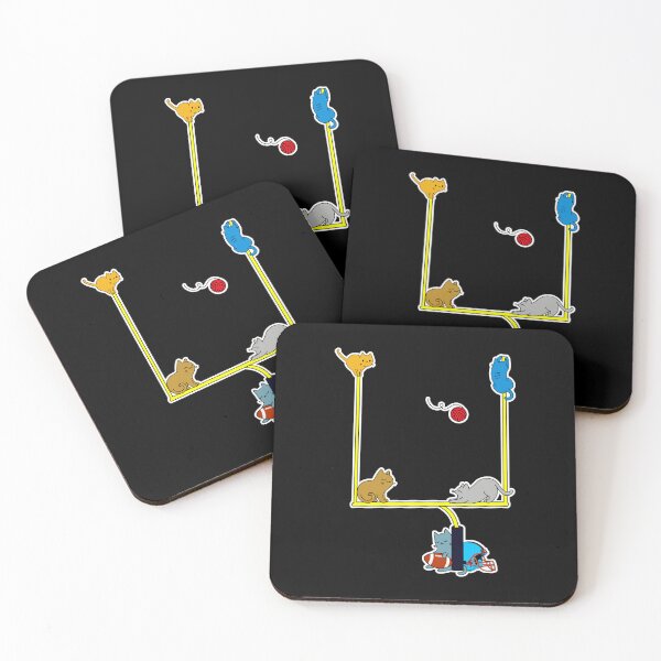 Item preview, Cats Playing American Football Goal Post designed and sold by GabrieSketcham.