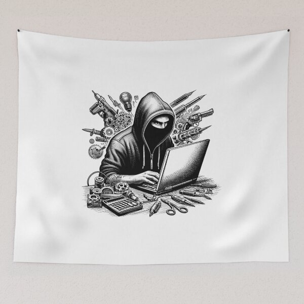 Item preview, Invisible Invader Hooded Cyber Criminal designed and sold by NTGUILTY.