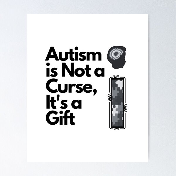 Item preview, Autism is Not a Curse, It's a Gift designed and sold by ArtDesignTp.