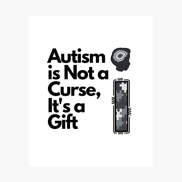 Item preview, Autism is Not a Curse, It's a Gift designed and sold by ArtDesignTp.