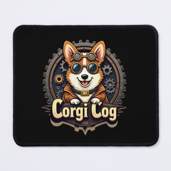 Item preview, Steampunk Inventor Corgi – Corgi Cog Retro-Futuristic Charm designed and sold by zoughlal.