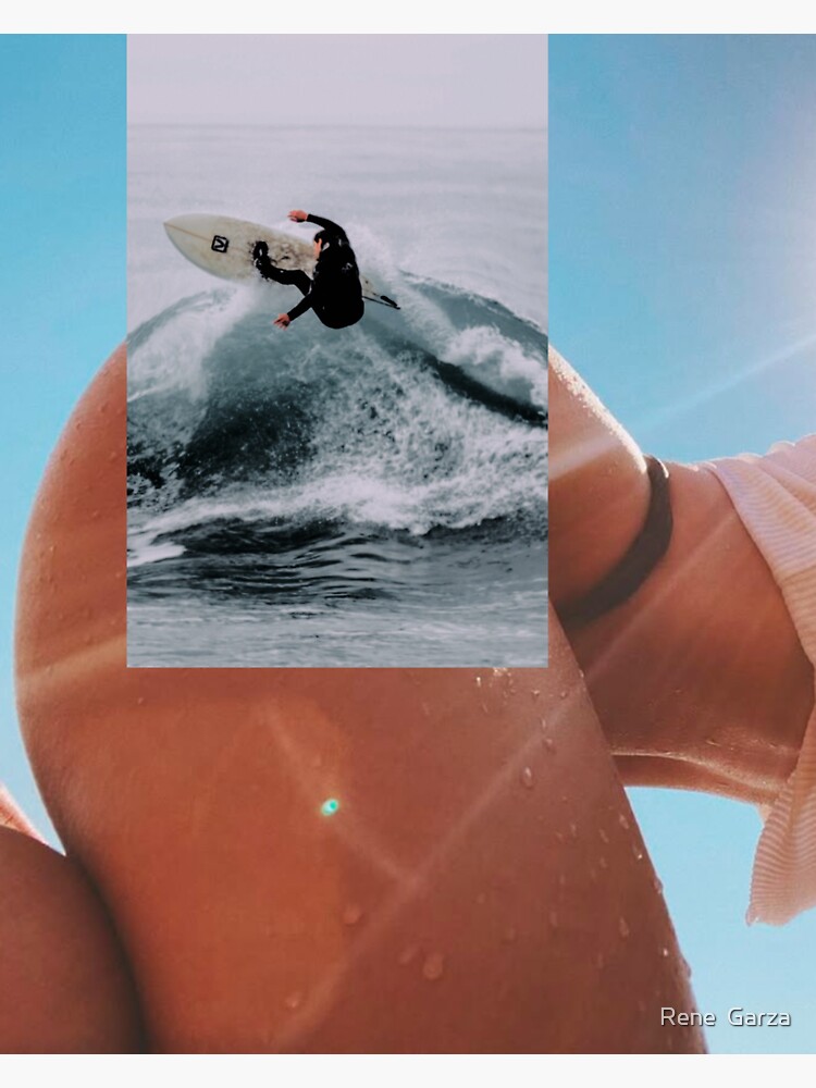 Thumbnail 3 of 3, Sticker, SURFIN’ designed and sold by renkendo.