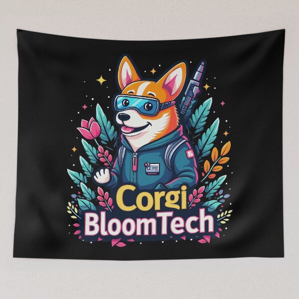 Item preview, Futuristic Botanist Corgi – Corgi BloomTech Eco-Friendly Innovation designed and sold by zoughlal.