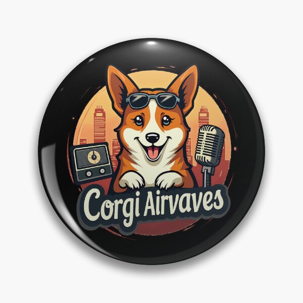 Item preview, Retro Radio Host Corgi – Corgi Airwaves Nostalgic Broadcast designed and sold by zoughlal.