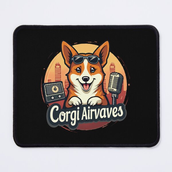 Item preview, Retro Radio Host Corgi – Corgi Airwaves Nostalgic Broadcast designed and sold by zoughlal.