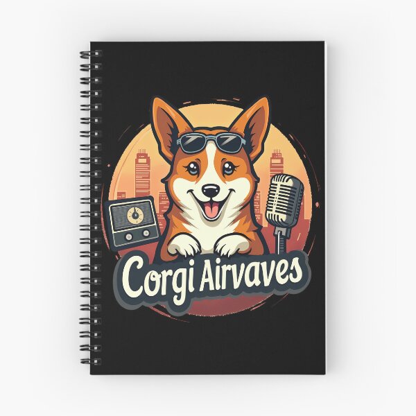 Item preview, Retro Radio Host Corgi – Corgi Airwaves Nostalgic Broadcast designed and sold by zoughlal.