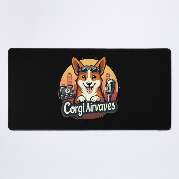 Item preview, Retro Radio Host Corgi – Corgi Airwaves Nostalgic Broadcast designed and sold by zoughlal.