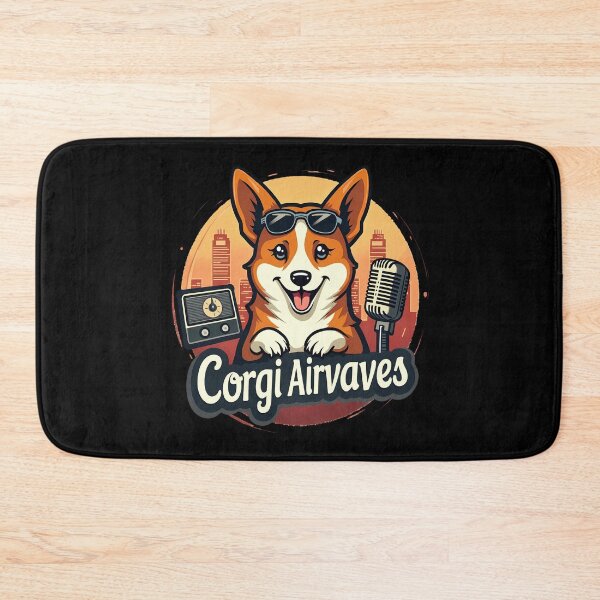 Item preview, Retro Radio Host Corgi – Corgi Airwaves Nostalgic Broadcast designed and sold by zoughlal.