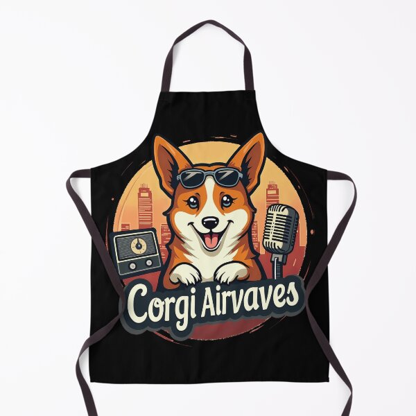Item preview, Retro Radio Host Corgi – Corgi Airwaves Nostalgic Broadcast designed and sold by zoughlal.