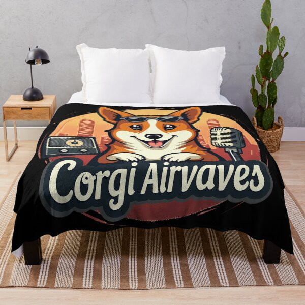 Item preview, Retro Radio Host Corgi – Corgi Airwaves Nostalgic Broadcast designed and sold by zoughlal.
