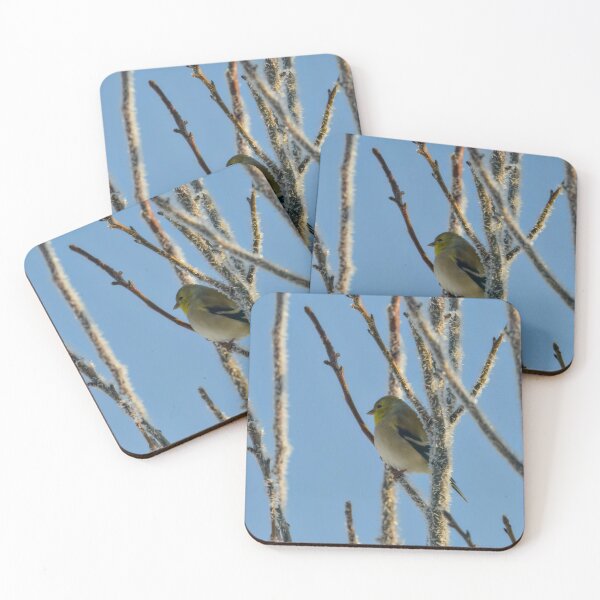 Item preview, American Goldfinch on frosted branch designed and sold by Cblifeisgood.