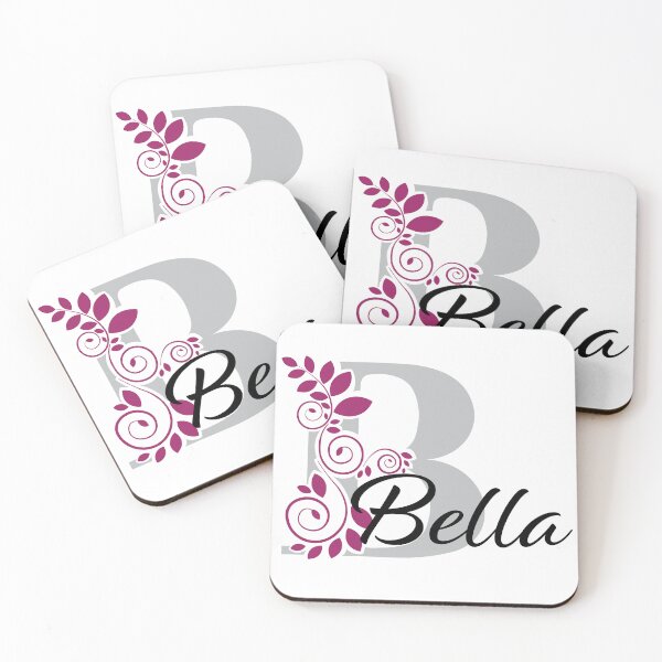 Item preview, Bella – Diseño de nombre floral - negro y rojo - (personalizable) designed and sold by sabantha.