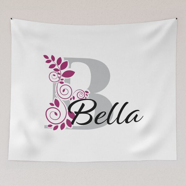 Item preview, Bella – Diseño de nombre floral - negro y rojo - (personalizable) designed and sold by sabantha.