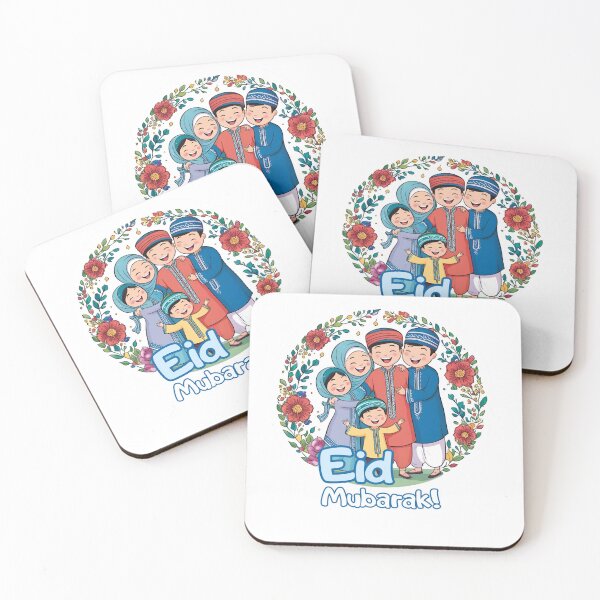 Item preview, Eid Mubarak happy family designed and sold by lost-artbrush.