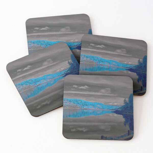Item preview, Lake and reflection in 665nm infrared blue edit  designed and sold by Cblifeisgood.