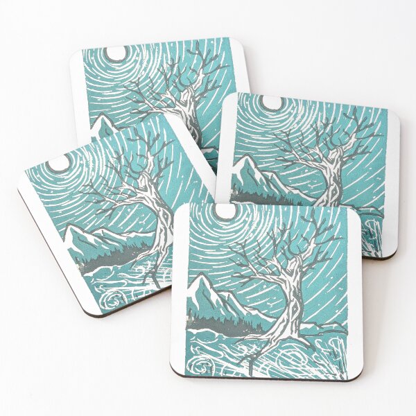 Item preview, "Shining Night" moonlit tree print designed and sold by JsStarvingArt.