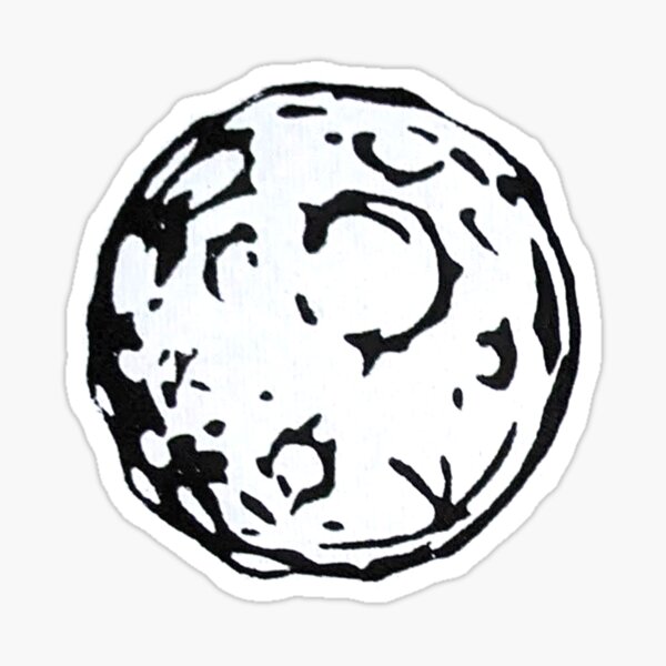 Aperçu de l'œuvre Pleine Lune Lineart créée et vendue par JsStarvingArt.