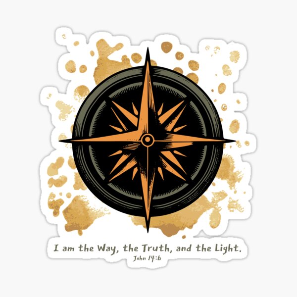 Item preview, Compass I Am the Way designed and sold by DesertRoseDesign.