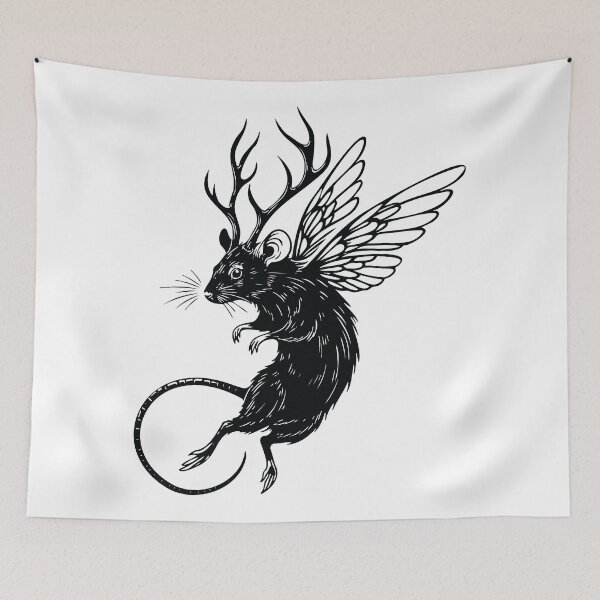 Item preview, The Whispering Wolpertinger l folklore designed and sold by Space Hyenas.