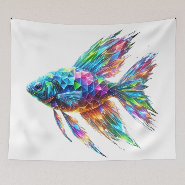 Item preview, Prism Glow Geometric Fish designed and sold by GloriousArtSKD.