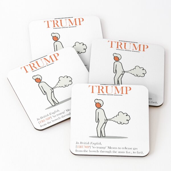 Item preview, British Slang Definition Print: 'Trump' - A humorous illustration explaining the British English meaning of the word 'trump, Made 2025 designed and sold by Space Hyenas.