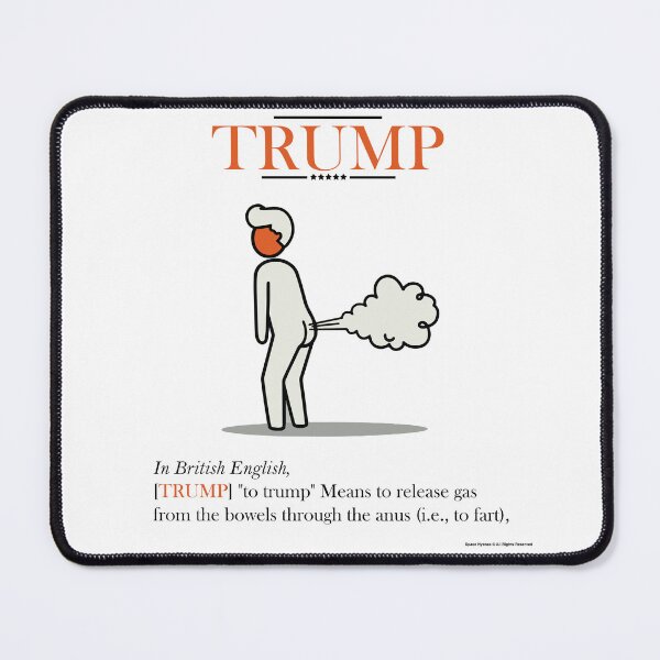 Item preview, British Slang Definition Print: 'Trump' - A humorous illustration explaining the British English meaning of the word 'trump, Made 2025 designed and sold by Space Hyenas.